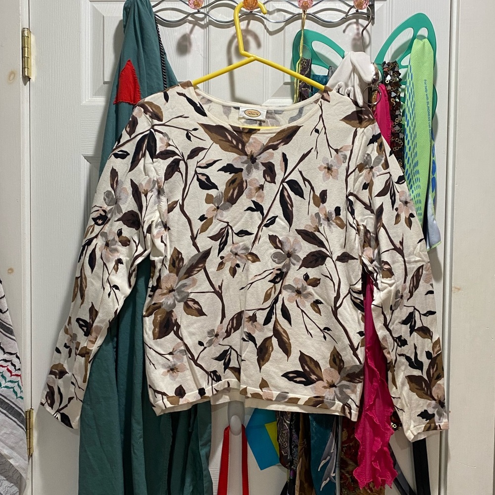 floral watercolor blouse